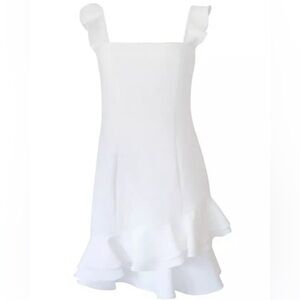 BCBG Generation  White Ruffle Dress